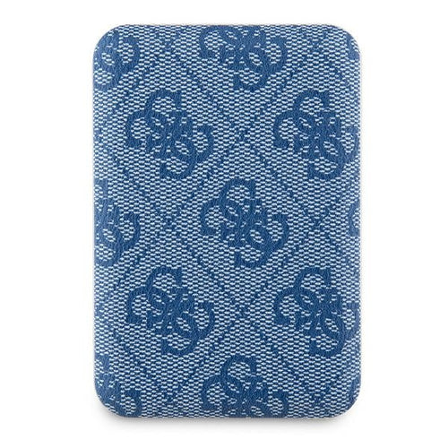 Guess Powerbank inductive 15W GUPB5FP4EMGB 5000mAh blue/blue 4G Leather Metal Logo MagSafe