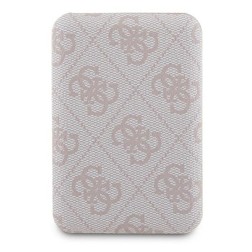 Guess Powerbank inductive 15W GUPB5FP4EMGP 5000mAh pink/pink 4G Leather Metal Logo MagSafe