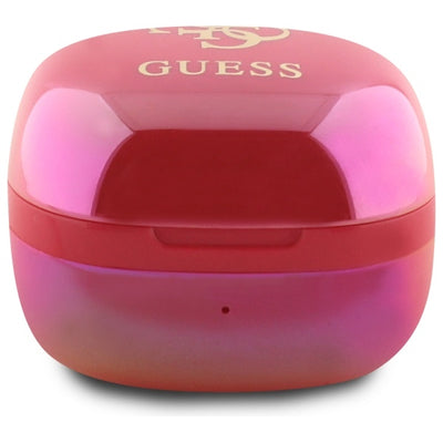 Guess Bluetooth headphones GUTWSJ144ESF TWS + docking station fuchsia/fuschia Iridescent 4G Printed Logo