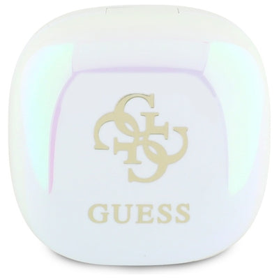 Guess Bluetooth headphones GUTWSJ144ESH TWS + docking station white/white Iridescent 4G Printed Logo