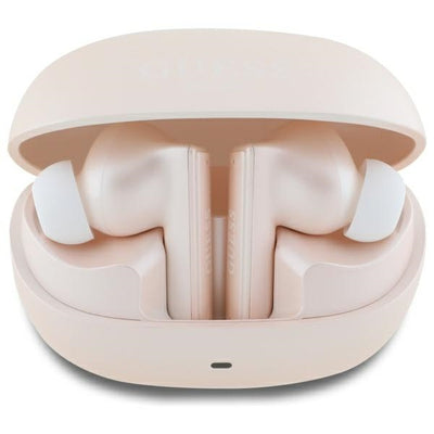 Guess Bluetooth Headphones GUTWST88MCTGP TWS + Docking Station Pink Capsule Printed Logo