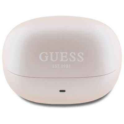 Guess Bluetooth Headphones GUTWST88MCTGP TWS + Docking Station Pink Capsule Printed Logo