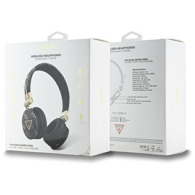 Guess Bluetooth ENC GUBH70E4PTMK on-ear headphones black/black 4G Triangle Round Shape