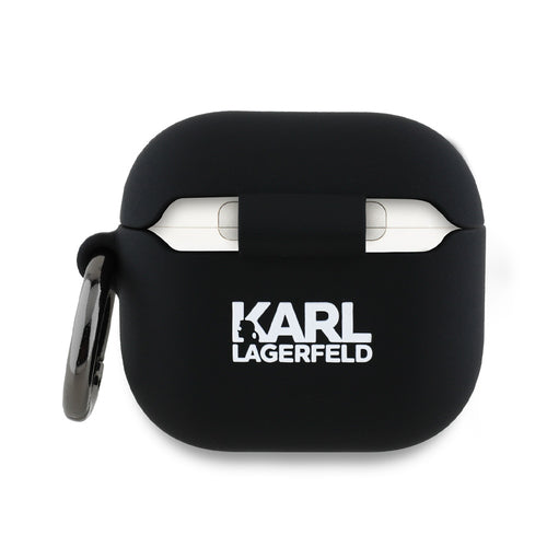 Karl Lagerfeld Silicone Karl&Chaupette Head 3D Case for AirPods 4 - Black