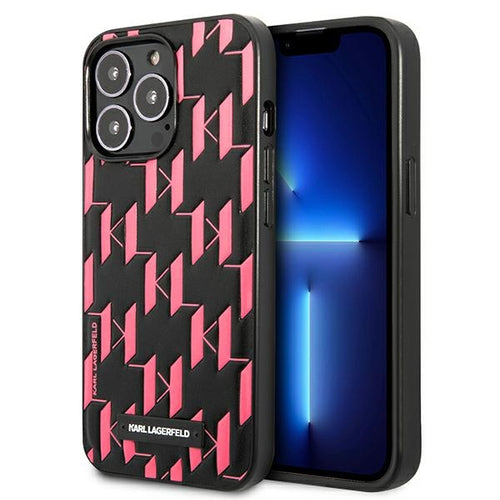 Karl Lagerfeld Monogram Plaque iPhone 13 Pro / 13 6.1" Case - Pink