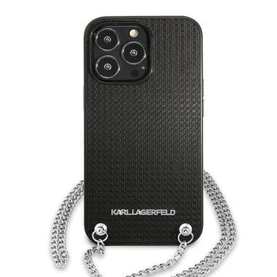 Karl Lagerfeld Monogram Plaque Case for iPhone 13 Pro / 13 6.1" - Blackx