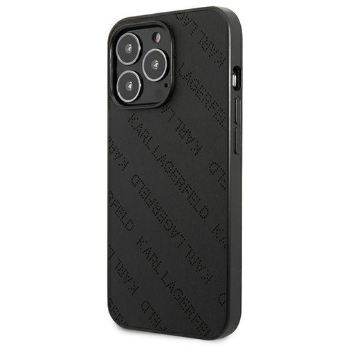 Karl Lagerfeld Perforated Allover iPhone 13 Pro Max 6.7" Case - Black