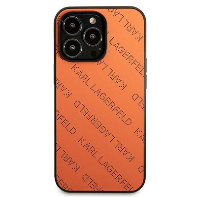 Karl Lagerfeld Perforated Allover iPhone 13 Pro Max 6.7" Case - Orange