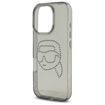 Karl Lagerfeld KLHCP16XHKHDCELK iPhone 16 Pro Max 6.9" black/black hardcase IML Rhinestones Karl Head