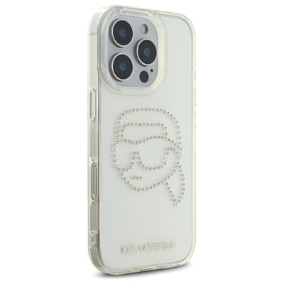 Karl Lagerfeld KLHCP16XHKHDCELT iPhone 16 Pro Max 6.9" transparent hardcase IML Rhinestones Karl Head