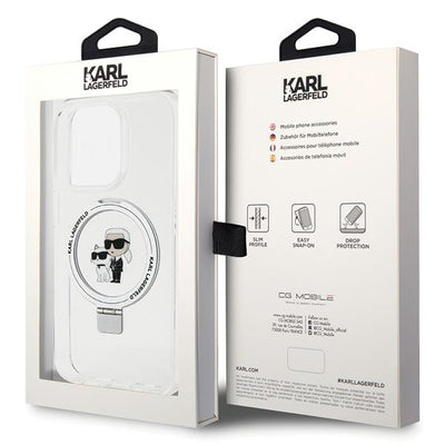 Karl Lagerfeld KLHMP15LHMRSKCH iPhone 15 Pro 6.1" white/white hardcase Ring Stand Karl&Choupette MagSafe