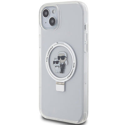 Karl Lagerfeld KLHMP15MHMRSKCH iPhone 15 Plus / 14 Plus 6.7" white/white hardcase Ring Stand Karl&Choupette MagSafe