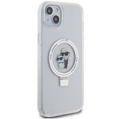 Karl Lagerfeld KLHMP15MHMRSKCH iPhone 15 Plus / 14 Plus 6.7" white/white hardcase Ring Stand Karl&Choupette MagSafe