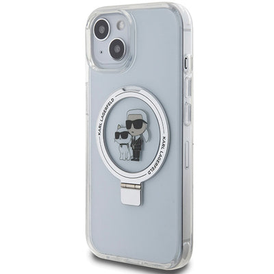 Karl Lagerfeld KLHMP15SHMRSKCH iPhone 15 / 14 / 13 6.1" white/white hardcase Ring Stand Karl&Choupette MagSafe