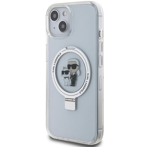 Karl Lagerfeld KLHMP15SHMRSKCH iPhone 15 / 14 / 13 6.1" white/white hardcase Ring Stand Karl&Choupette MagSafe