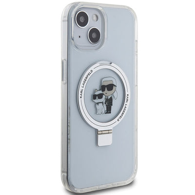 Karl Lagerfeld KLHMP15SHMRSKCH iPhone 15 / 14 / 13 6.1" white/white hardcase Ring Stand Karl&Choupette MagSafe