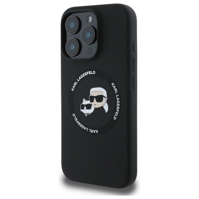 Karl Lagerfeld KLHMP16XSKCHTCK iPhone 16 Pro Max 6.9" black/black hardcase Silicone Karl&Choupette Heads MagSafe