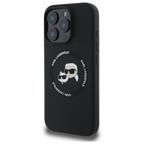 Karl Lagerfeld KLHMP16XSKCHTCK iPhone 16 Pro Max 6.9" black/black hardcase Silicone Karl&Choupette Heads MagSafe