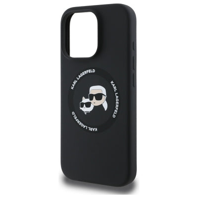 Karl Lagerfeld KLHMP16XSKCHTCK iPhone 16 Pro Max 6.9" black/black hardcase Silicone Karl&Choupette Heads MagSafe