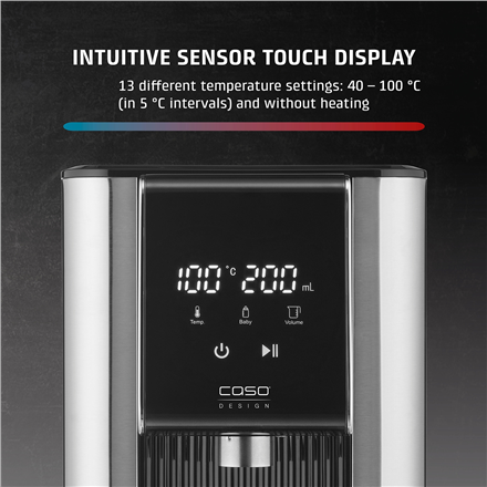 Caso | Turbo hot water dispenser | HW 620 | Water Dispenser | 2600 W | 2.5 L | Plastic/Stainless Steel | Black/Stainless