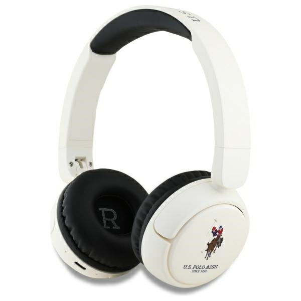 US Polo Bluetooth Headphones USHPV6PUNH White DH Color Logo — U.S. Polo Assn.