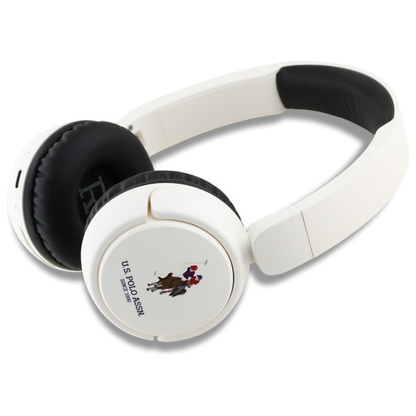 US Polo Bluetooth Headphones USHPV6PUNH White DH Color Logo — U.S. Polo Assn.