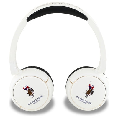 US Polo Bluetooth Headphones USHPV6PUNH White DH Color Logo — U.S. Polo Assn.