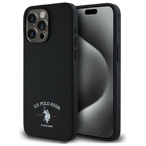US Polo USHCP15XPARK iPhone 15 Pro Max 6.7" black/black Printed DH Logo — U.S. Polo Assn.