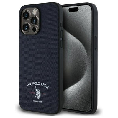 US Polo USHCP15XPARV iPhone 15 Pro Max 6.7" Navy Printed DH Logo — U.S. Polo Assn.