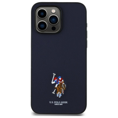 US Polo USHCP15XPEMV iPhone 15 Pro Max 6.7" Navy Embroidered DH Color — U.S. Polo Assn.