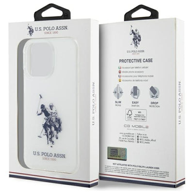 US Polo USHCP15XTPUHRBH iPhone 15 Pro Max 6.7" white Shiny Big Logo — U.S. Polo Assn.