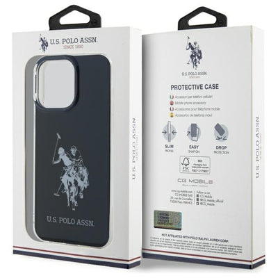 US Polo USHCP15XTPUHRBK iPhone 15 Pro Max 6.7" black/black Shiny Big Logo — U.S. Polo Assn.