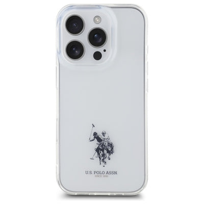 US Polo USHCP15XUSMT iPhone 15 Pro Max 6.7" Clear/Transparent IML Printed Double Horse Logo — U.S. Polo Assn.