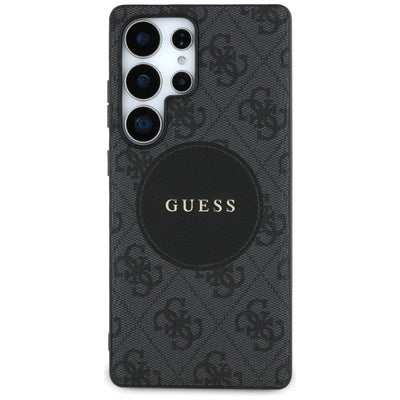 Guess 4G Round Patch Classic Logo MagSafe case for Samsung Galaxy S25 Ultra black