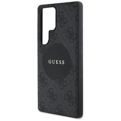 Guess 4G Round Patch Classic Logo MagSafe case for Samsung Galaxy S25 Ultra black