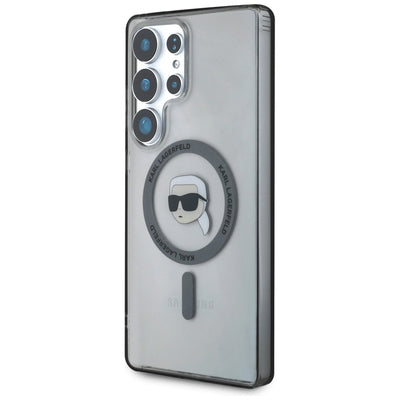 Case Karl Lagerfeld Button Karl Head Printed Logo MagSafe Samsung Galaxy S25 Ultra black