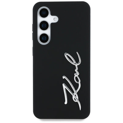 Case Karl Lagerfeld Silicone Metal Signature Logo Samsung Galaxy S25 black