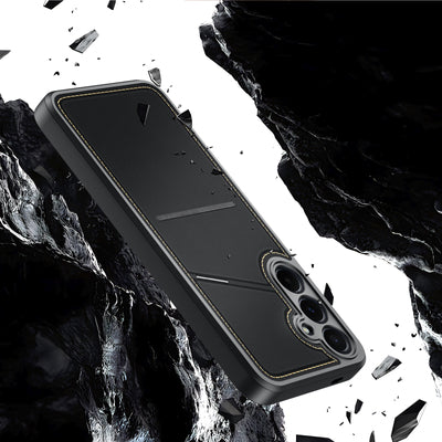 Dux Ducis Rafi II Case for Samsung Galaxy S25+ with Stand and Wallet - Black