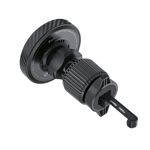 Acefast D33 Car Holder with Qi2 15W Magnetic Charger for Air Vent - Black