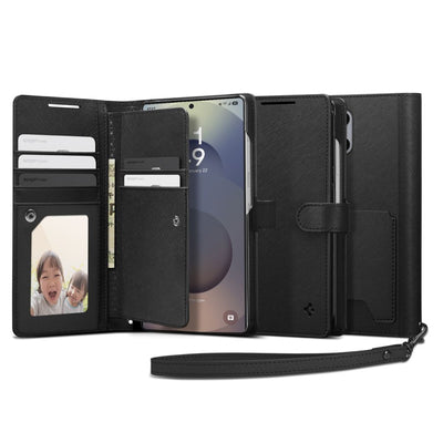 Spigen Wallet "S" Case for Samsung Galaxy S25 Ultra - Black