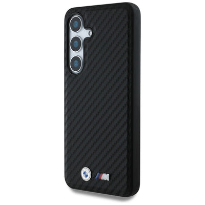 BMW Leather Carbon MagSafe Case for Samsung Galaxy S25 - Black