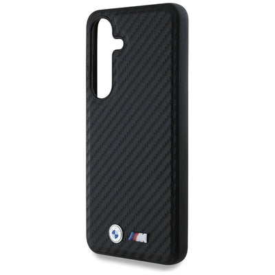 BMW Leather Carbon MagSafe Case for Samsung Galaxy S25 - Black
