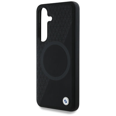 BMW Leather Half Textured MagSafe Case for Samsung Galaxy S25 - Black