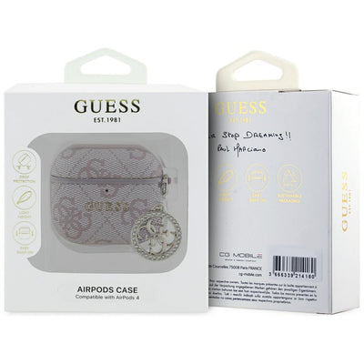 Guess 4G Strass Charm Case for AirPods 4 - Pink