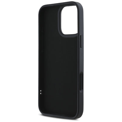Karl Lagerfeld HC 3D Rubber Elongated Glitter iPhone 16 Pro Case - Black