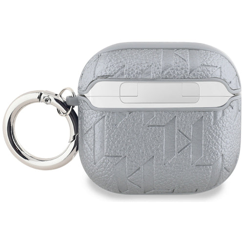 Karl Lagerfeld Monogram Choupette Head case for AirPods 4 - silver