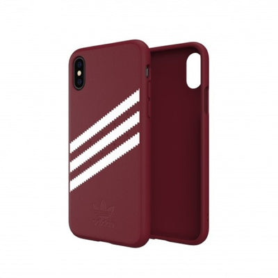 Adidas OR Molded PU Suede case for iPhone X / XS - burgundy