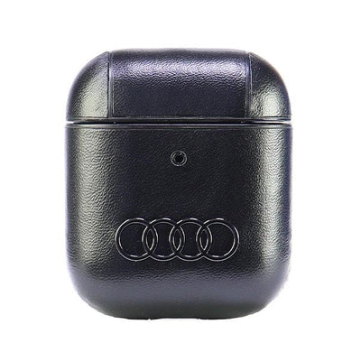 Audi Leather Big Logo Case for AirPods 1 / 2 - Black