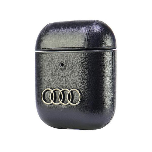 Audi Leather Big Logo Case for AirPods 1 / 2 - Black