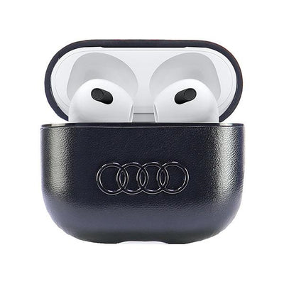 Audi Leather Big Logo Case for AirPods 3 - Black